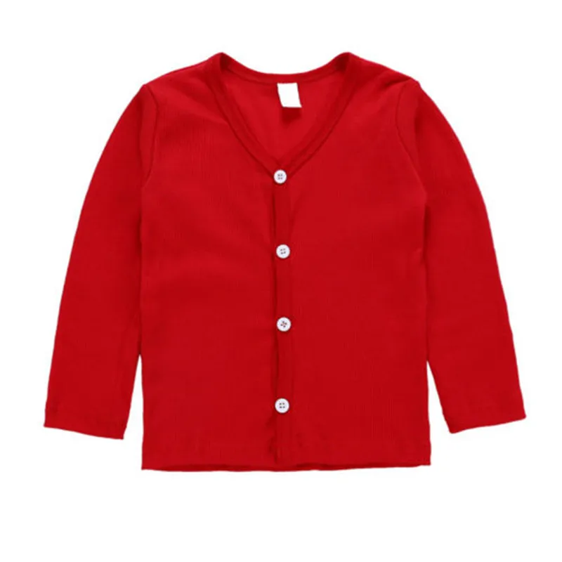 CANIS Bebe/одежда; свитеры для маленьких девочек; вязаные топы для маленьких мальчиков и девочек; Пальто-кардиган; свитер с длинными рукавами; сезон зима-осень - Цвет: Красный