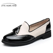 Броги из натуральной коровьей кожи; Дизайнерская обувь на плоской подошве в винтажном стиле; ручная работа; цвет черный, зеленый, красный; женские туфли-оксфорды с мехом; большие размеры США 11