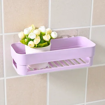 

Shelve Bathroom PP Material Wall Mounted No Drilling Rack Organizer Shower Shelf Installation Storage Box Bathroom Tools