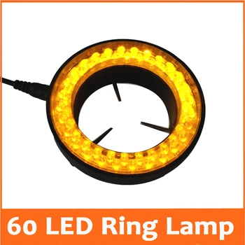 

Yellow Color Lights - 60pcs LED Illuminated Adjustable Microscope Ring Lamp Adapter 220V 110V for Stereo Biological Microscope