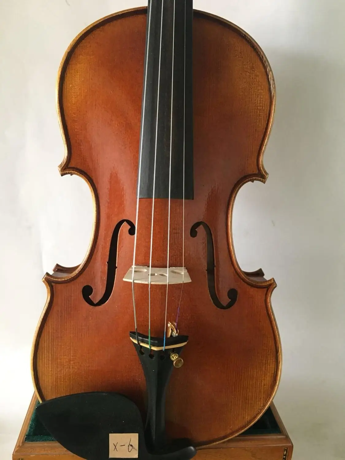 4/4 size violin Stradi Model 1715 one piece back flamed maple no.6