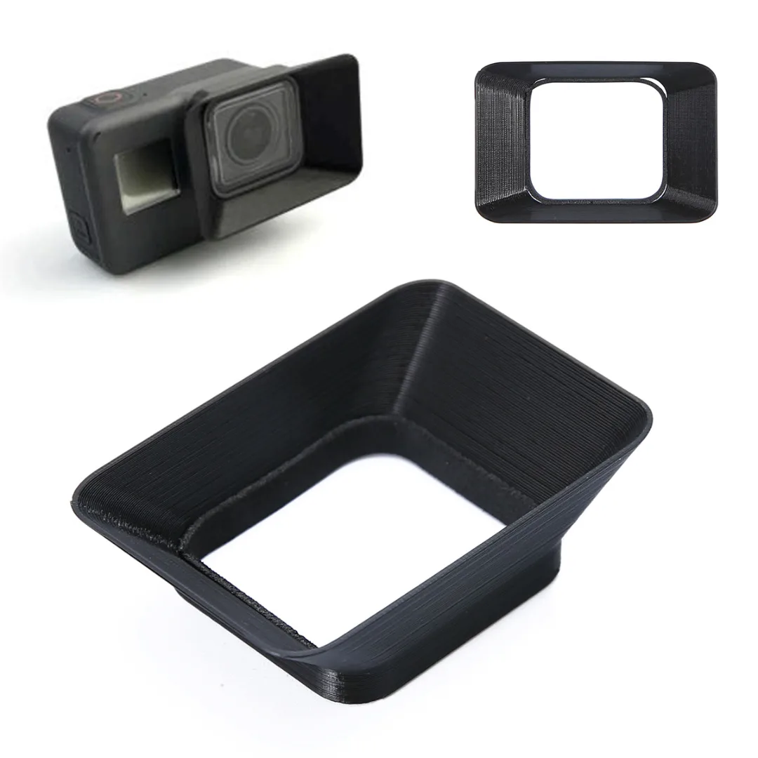Kiowon Universal Lens Hood For GoPro Hero 12 Hero 11 Hero 10 Hero 9 Night Scene Shooting Through Glass Light Blocking Anti-Glare Accessories For Go Pro 9 10 11 12 (Small