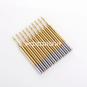 

10x 1/8'' Titanium N2 Coated Carbide One Single Flute CNC Router Bit 2mm x8mm