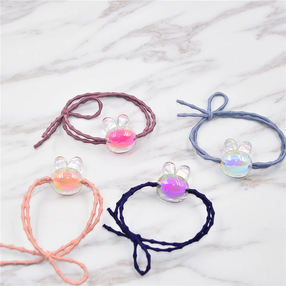 Fancyin 4Pcs/lot Bunny Hair Accessories Hair Tiekids Girl Hair Bands