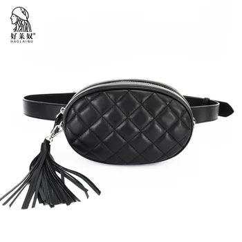 

Fashion Waist Bag Women Round Belt Bag for Women 2018 New Pu Leather Chest Handbag High Quality Ladies Tassel Fanny Packs