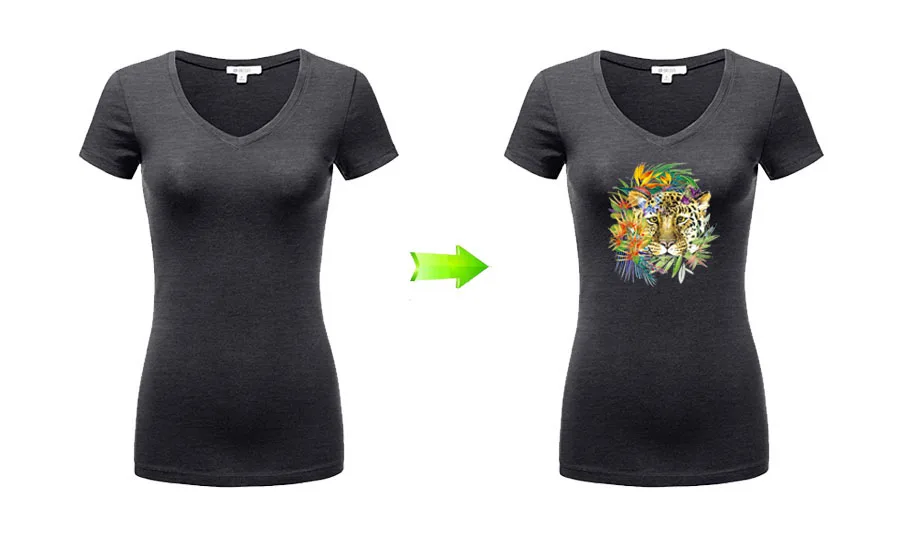 Leopard Iron On Patch Watercolor 2018 New T-Shirt Diy Decoration Easy Print By Household Irons A-Level Washable Applique 4