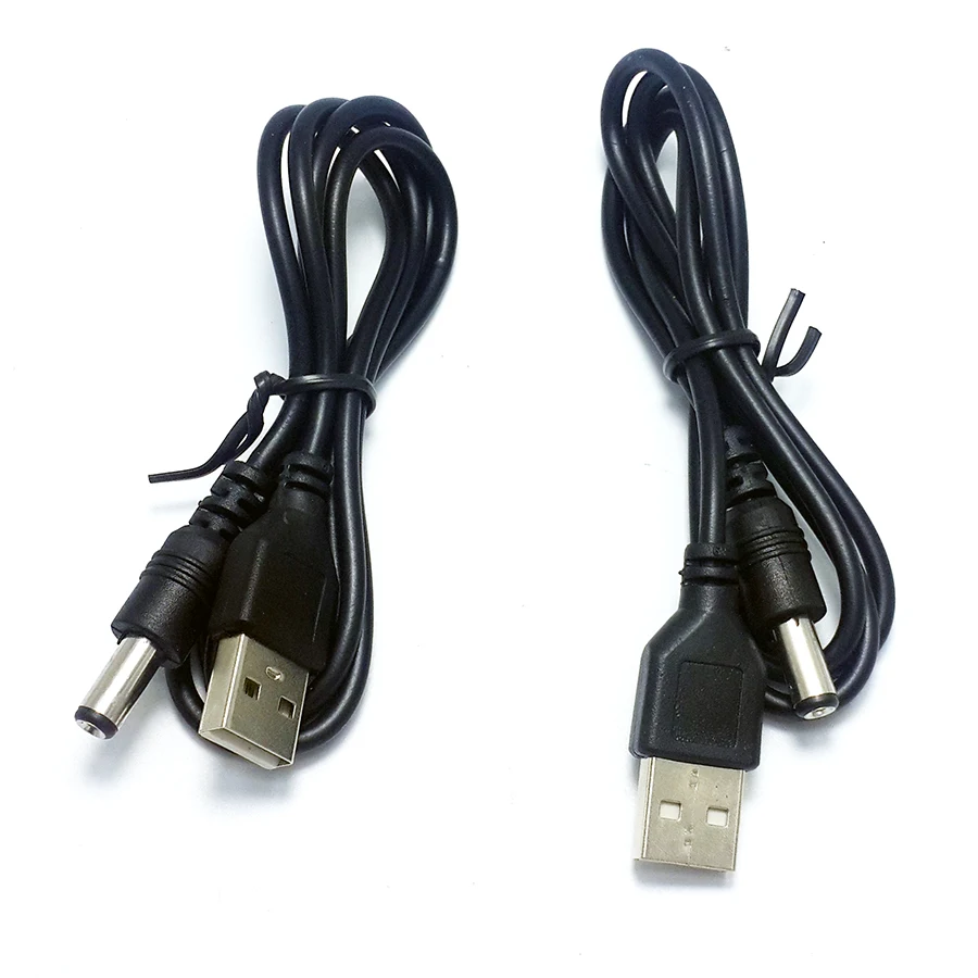 2 шт./партия, USB преобразования DC5. 5*2,1 мм, DC5. 5 шнур питания, медный сердечник, USB к DC5. 5 DC кабель, кабель для передачи данных