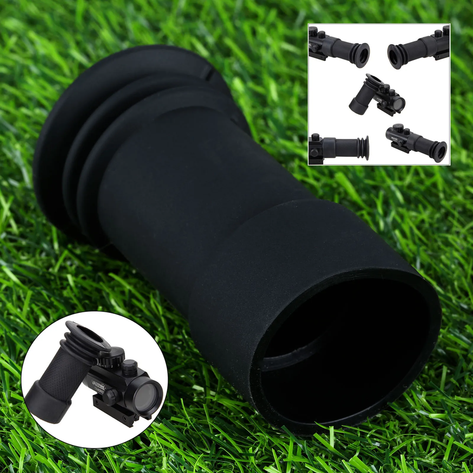 Hunting Rifles 40mm Ocular Rubber Eye Protector Hard Recoil Extended Length 95mm Anti-impact Scope Eye Protector Lens Cover Long