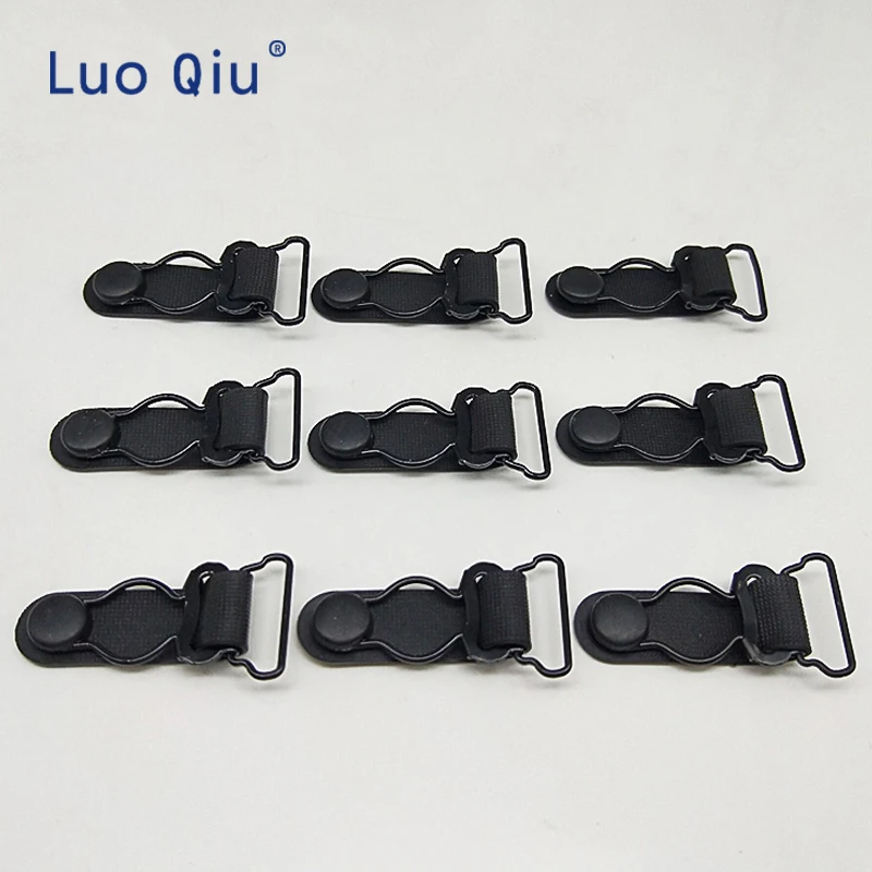 Luo Qiu 10 шт./партия 20 мм пластик черный корсет ноги подвязки ремень клип крючки Чулочные изделия Чулки ручки зажимы для чулок