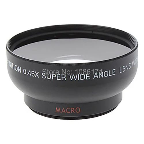 Free shipping Universal 49mm 0.45X Wide Angle Lens + High