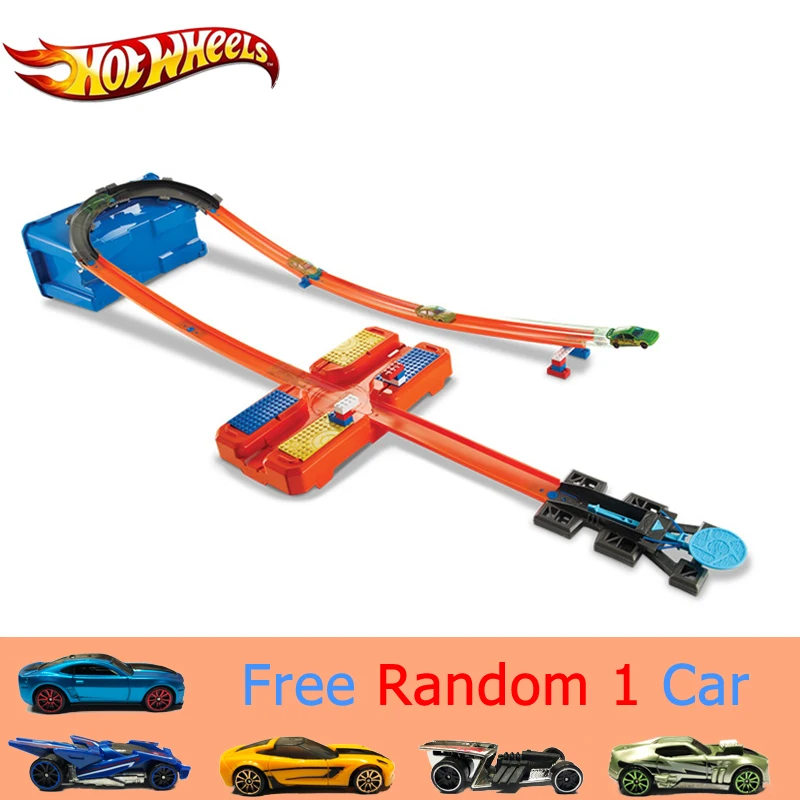 Hot Wheels автомобильный трек набор пластиковый многофункциональный ящик для хранения автомобильный трек игрушка Hotwheels трек модель DWW95 для подарка на день рождения