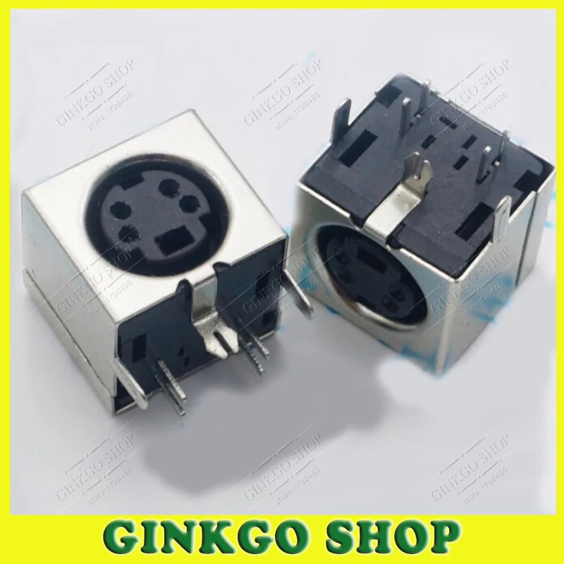 

100pcs/lot PS2-4P Keyboard / mouse socket /plug seat/jack PS/4 PS2 4P Female Jack DIN Socket Connector for Mouse PS2 Connector