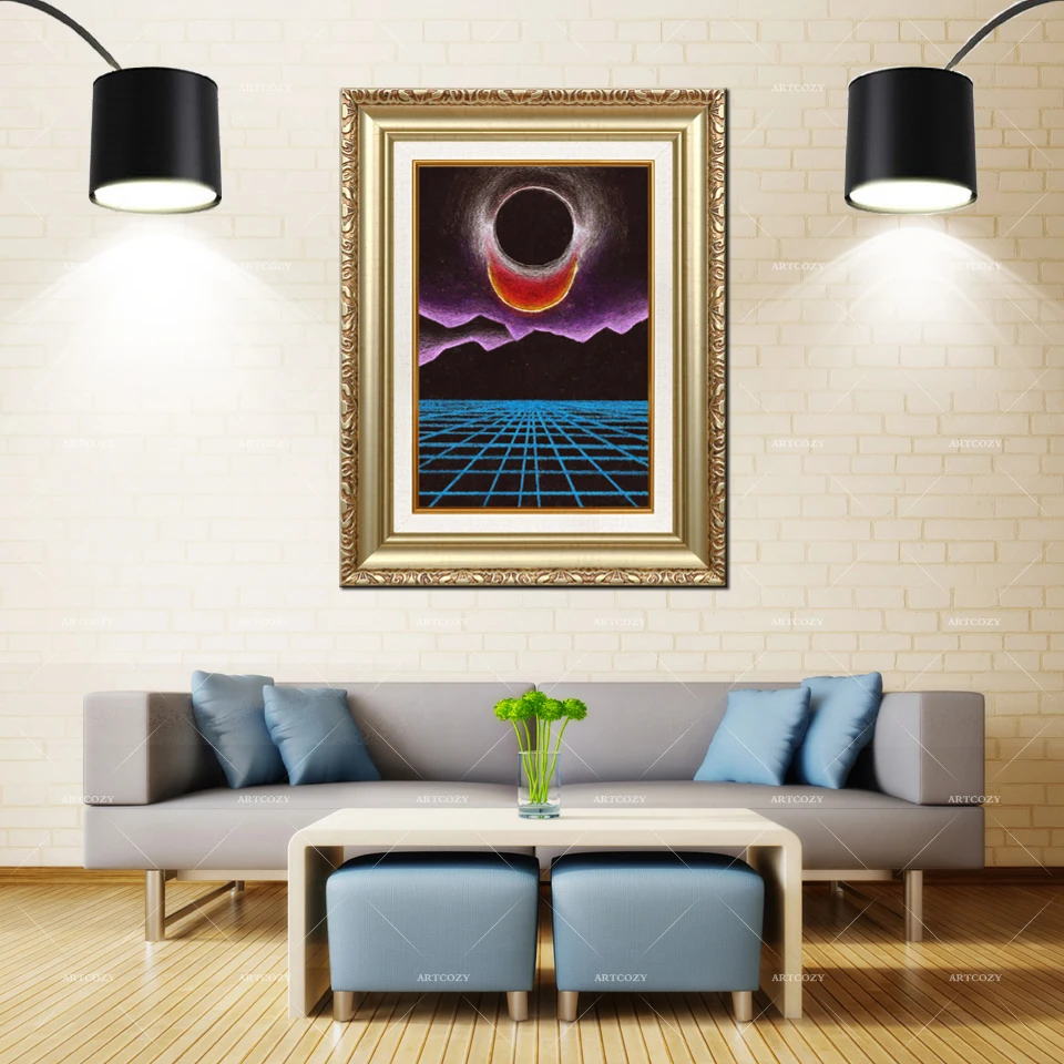 

Artcozy Golden Frame Abstract Darkness Waterproof Canvas Oil Painting