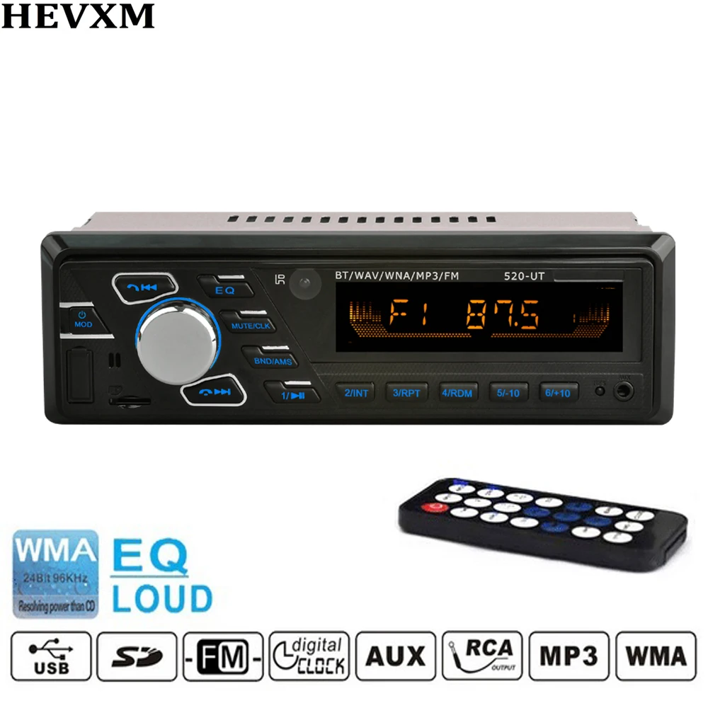 

HEVXM 2018 New 12V Car Radio MP3 Audio Player Bluetooth AUX USB SD MMC Stereo FM Auto Electronics In-Dash Autoradio 1 DIN