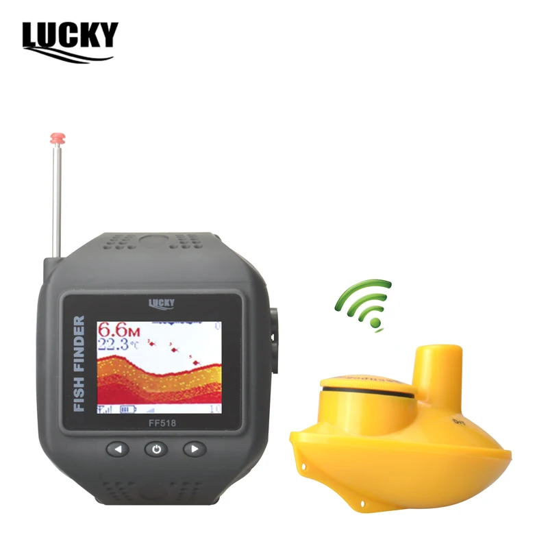2017 Lucky Brand часы Тип Sonar Рыболокаторы Беспроводной наручные Fishfinder 200 футов (60 м)