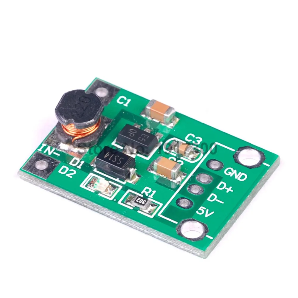 

1PCS DC-DC Boost Converter Step Up Module 1-5V to 5V 500mA Power Module Newest