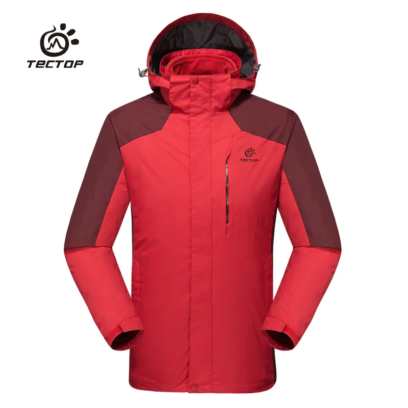 

TECTOP Winter men Outdoor 3 in 1Warm Hiking Jackets Waterproof Rain Windproof Thermal Camping Removable liner fleece Windbreaker