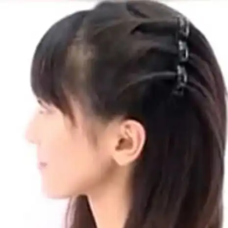 2 Pcs Double Black Hair Pin Disk Bump Hairband Women Barrette Hair