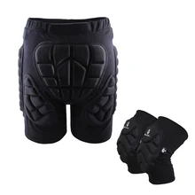 Лыжные защитные набедренные мягкие шорты+ защитные наколенники катание на лыжах катание на сноуборде защита от ударов