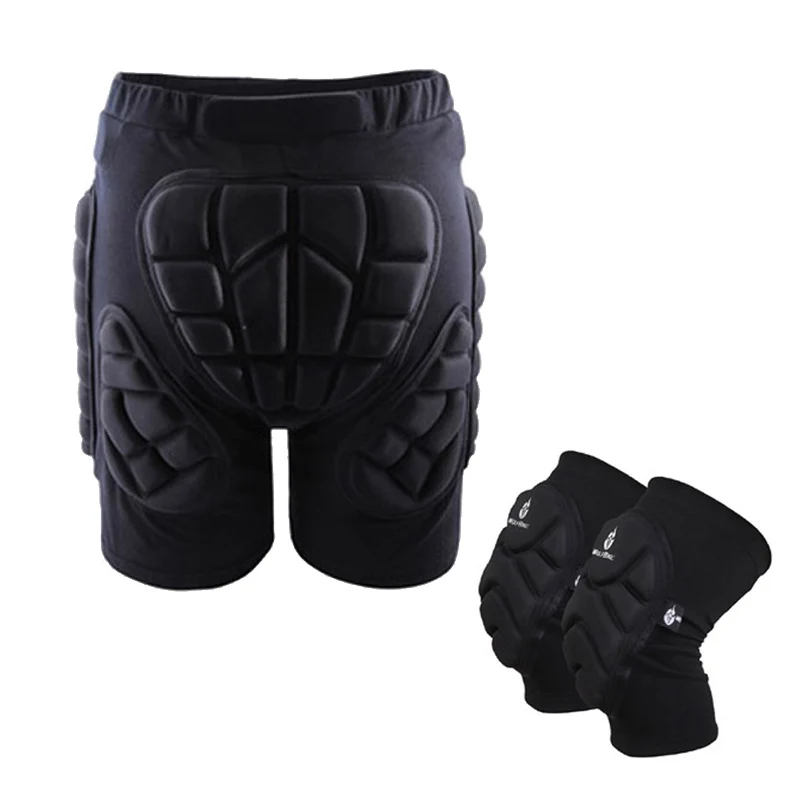 

Ski Protective Hip Pad Padded Shorts+Protective Knee Pads Skiing Skating Snowboarding Impact Protection