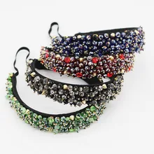 Барокко тяжелая работа простые маленькие частицы Геометрические Роскошные танцевальные подиум для показа уличного путешествия повязка на голову 953