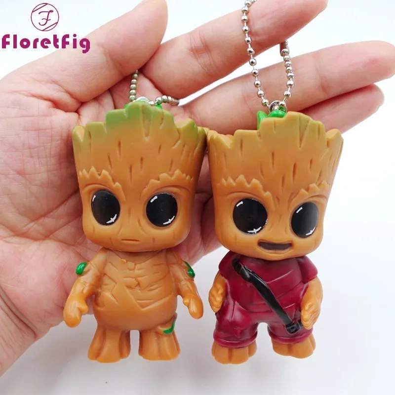 

Floretfig guardians baby groot keychain 2 styles baby groot baby groot flowerpot key pendants bag pendants anime groot keychain
