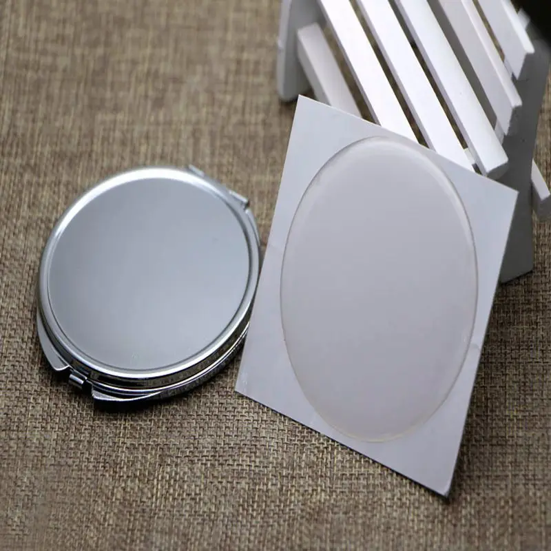

Mirror Compact DIY Kits 65mm Compact Mirror Blank Pocket Foldable Mirror With Epoxy Sticker Lady Makeup Mirror 10pieces/lot