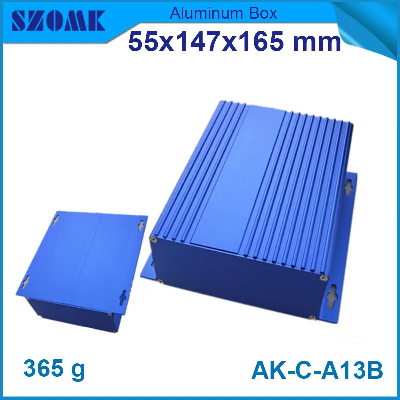 

10 pcs/lot economical wall hanging aluminum case aluminium extrusion enclosure with 55(H)x147(W)x155(L) mm