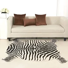 Зебра/Корова Коза печатных ковры бархат искусственная кожа ковры коровьей кожи животных натуральной Формы Ковры декоративные коврики