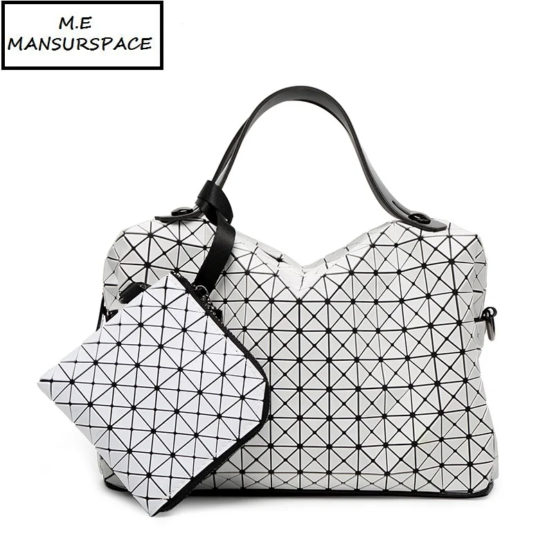 MANSURSPACE Bao Bao bag Women personality sac baobao Bag Tote Geometric Quilted Shoulder Bags Plain Folding Handbags bolso 2018 fashion bao bag women luminous sac bao bags tote geometry quilted shoulder bags saser plain folding handbags bolasa