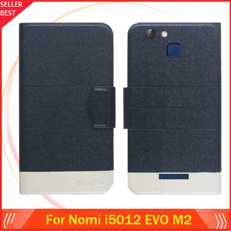 

5 Colors Hot!! Nomi i5012 EVO M2 Case Ultra-thin Flip Leather Exclusive Phone Cover Folio Book Card Slots Free Shipping