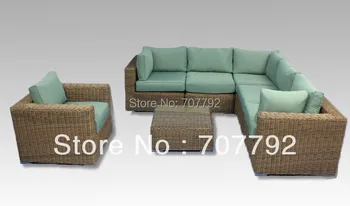 

Novel Tinamba 7pc Modular Lounge home furniture rattan corner Sofa Set