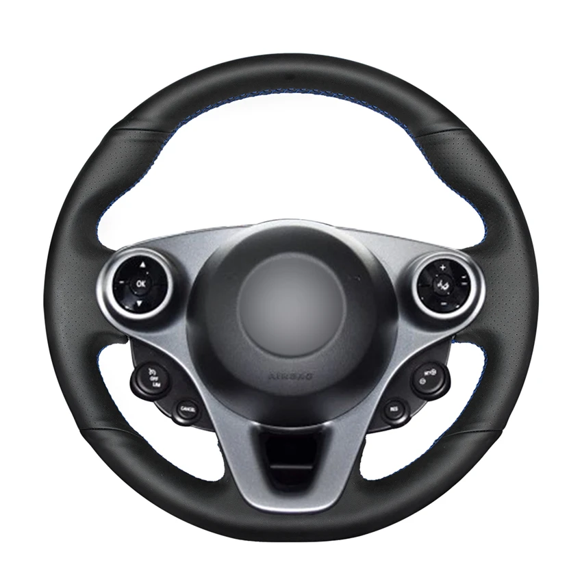 Ручная сшитая искусственная кожа чехол на руль для Smart New Fortwo Forfour аксессуары
