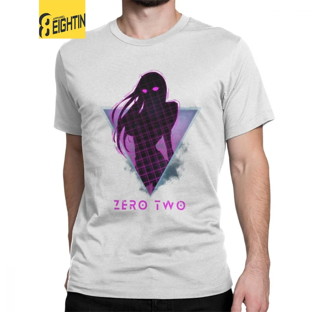 

Zero Two T-Shirt Future 80s Anime Darling In The Franxx T Shirts Man's 4XL 5XL Tops Casual O Neck Purified Cotton Tees