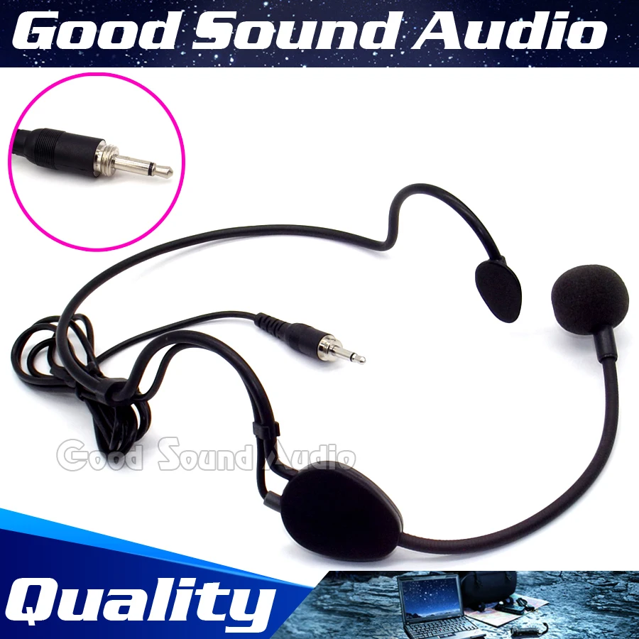 

ME3 3.5mm Jack Male Screw Lock Wired HeadWorn Condenser Microphone Headset Mic Mikrafon Mike For Wireless Bodybelt Transmitter