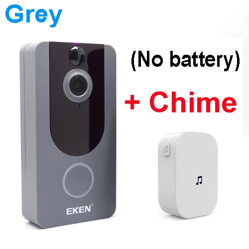 EKEN V7 1080P Wifi беспроводная видео Dorbell визуальная домофон камера с колокольчиком ночного видения PIR датчик движения управление приложением - Цвет: Option 3