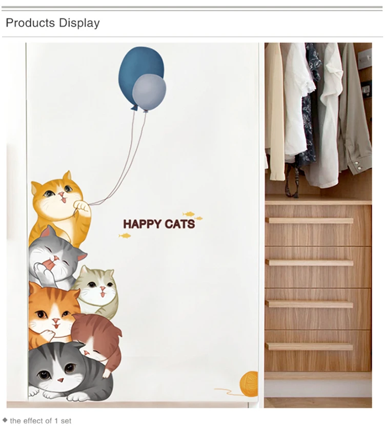 [Shijuekongjian] настенные наклейки с животными виниловые DIY Мультяшные наклейки для домашнего декора для детской комнаты, украшения для детской спальни