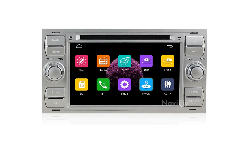 Sale Navifly Free shipping! 7Inch 2din windows ce6.0 Car DVD Player For C-Max Connect Fiesta Fusion Galaxy Kuga Mondeo S-Max Focus 13