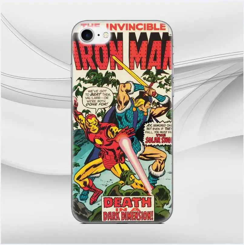 Герой комиксов Marvel Оболочка Чехол для iphone X XR XS MAX 5 5S SE 6 6S 7 8 9 Plus для iPod Touch 5 6 Чехол для телефона Coque Чехлы бамперы - Цвет: Style 18