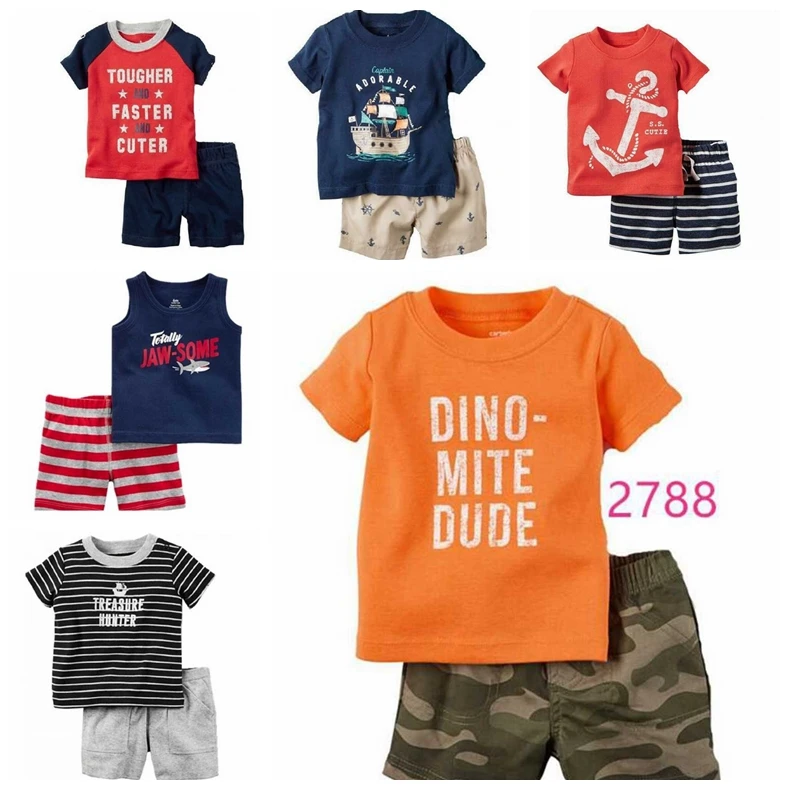

Camouflage Dino Children Clothes Suit Baby Boy Clothing Sets Infant T-Shirt Camo Shorts Pants Newborn Outfit 6 - 24 Month