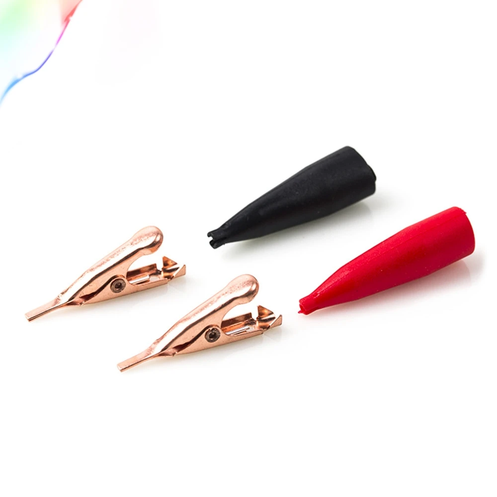 

alligator clip 5A Flat mouth no tooth pure copper test crocodile clamp 28mm Flat probe conducting clamp