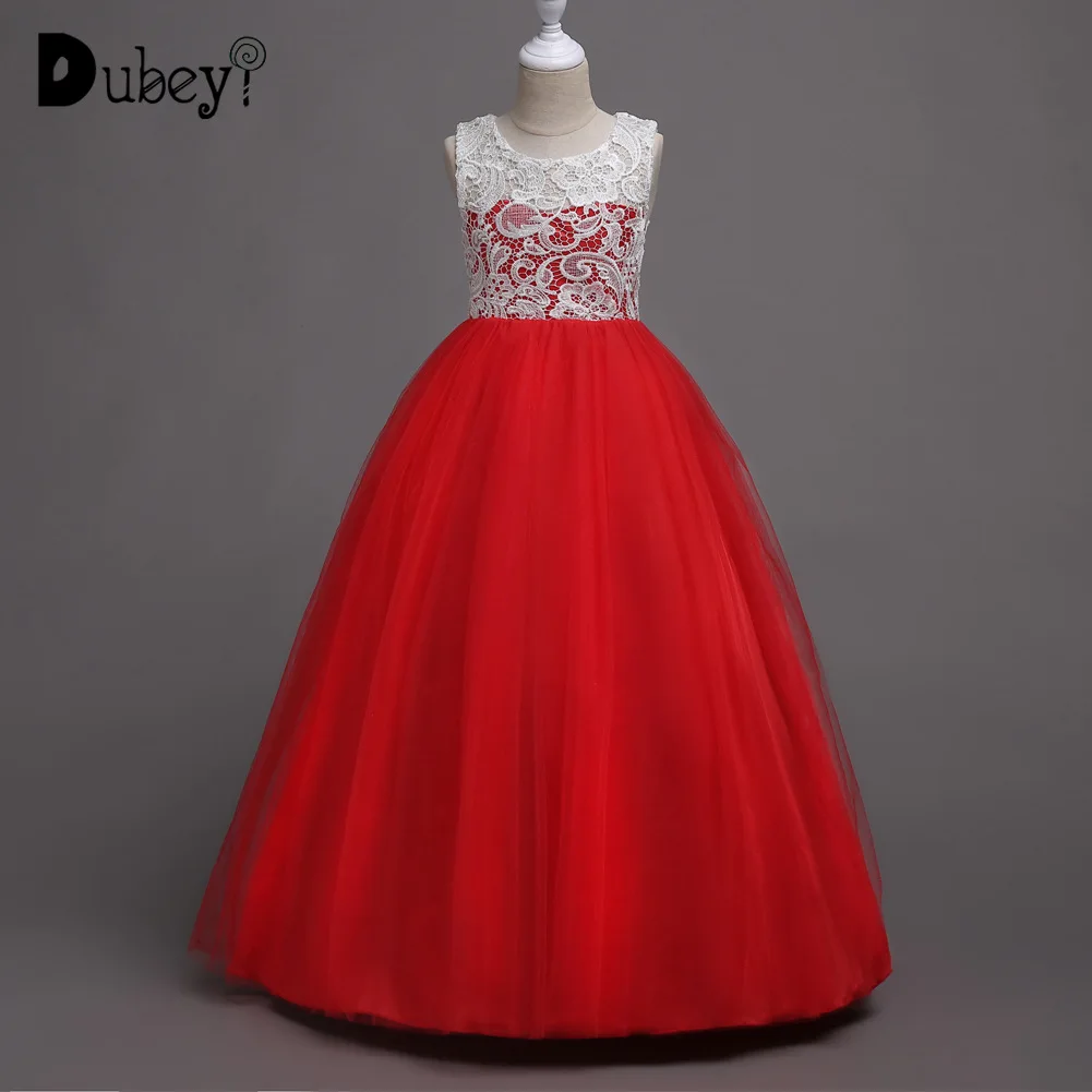 

Kid Wedding Dress for Girl Elegant Lace Princess Dress for Birthday Party Flower Girl Evening Prom Long Dress