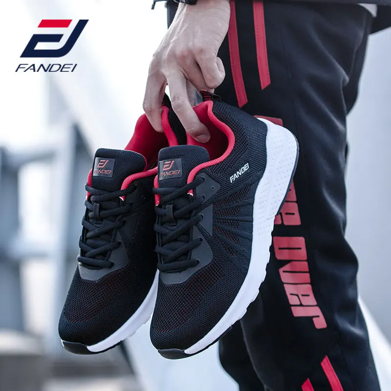 FANDEI autumn LARGE SIZE running shoes for men 3D mesh sport shoes men&women damping men sneakers chaussure sport homme 39-47