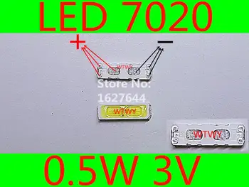 

200pcs EVERLIGHT LED 7020 LED Backlight TV High Power 0.5W 3V LED Backlight Cool white For LED LCD TV Backlight Application