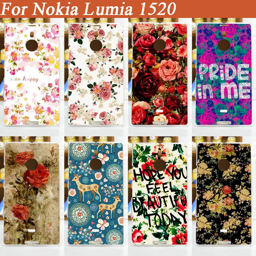Новое поступление 2015 крутой чехол с рисунком для Nokia Lumia 1520 красивые цветы сделай