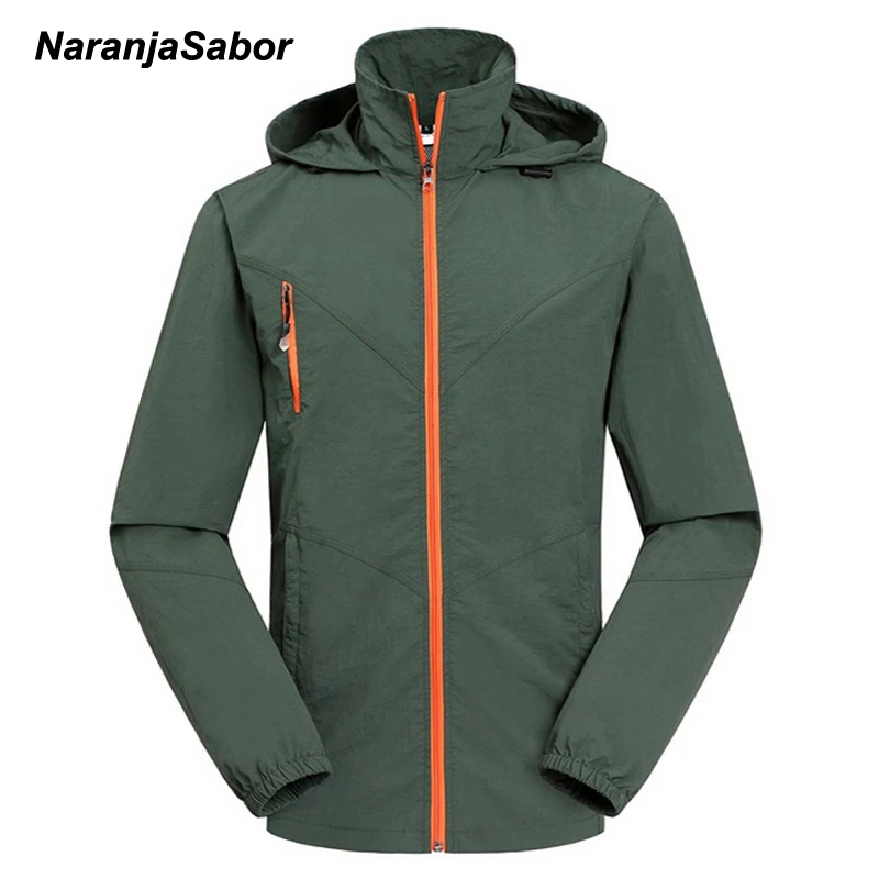 

NaranjaSabor 2018 Summer Quick Dry Men's Jackets Men Waterproof Coats Spring Men's Casual Jackets Male Outwear Jogger Coat 4XL