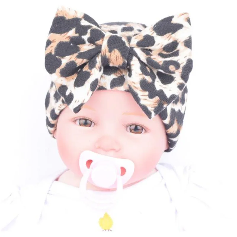 

Mooistar #4033X Newborn Hospital Hat Newborn Baby Hats With Leopard Flower Hat