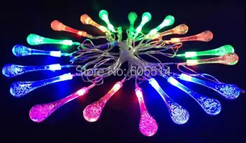 

[Seven Neon]Free shipping 110V/220V waterdrop shape 4M 20leds party/Christmas/decoration/holiday led string light