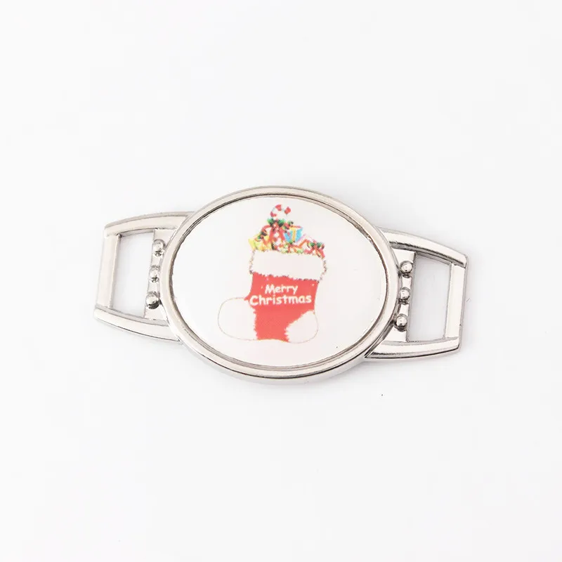 2017 New Christmas Jewelry Christmas Socks Design Shoelace Charms for