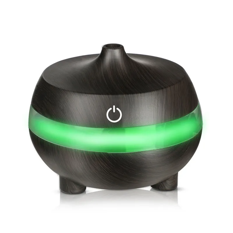 Wooden Grain Air Humidifier USB Aromatherapy  Diffuser Ultrasonic with Colorful Light Essential Oil Aroma Diffuser3
